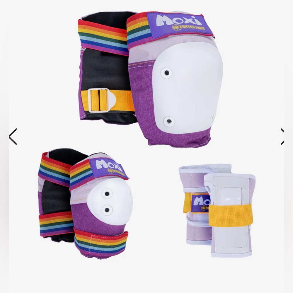 Purple Rainbow Knee and Wrist Pad Set - Women's Protective Gear S/M